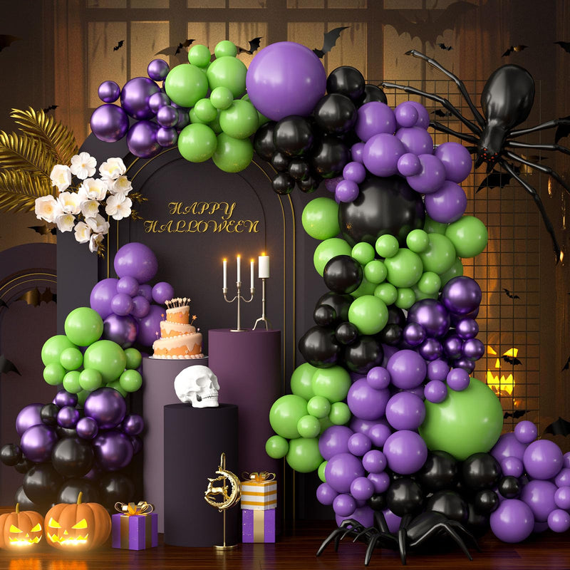 Halloween Balloon Garland Arch Kit 116PCS Party Favors 5/10/12/18 Inch