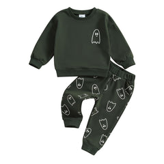 Toddler Halloween Outfit Ghost Crewneck Sweats 12-18 Months