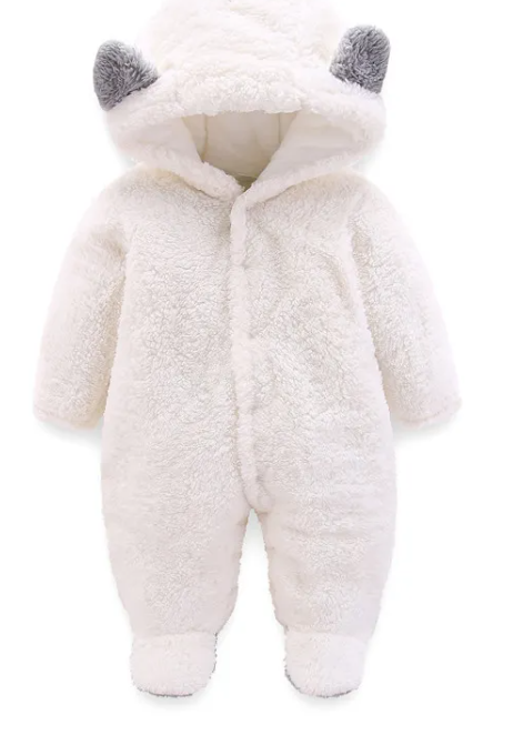 Bear-Ear Fleece Snowsuit