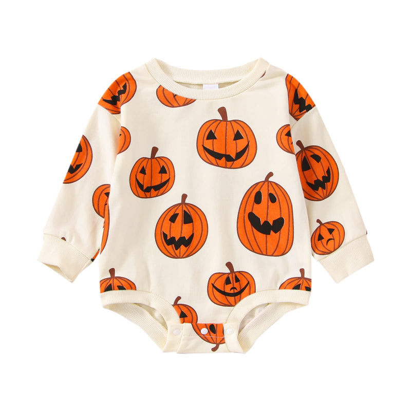 Baby Halloween Outfit Pumpkin Patch Onesie  12-18 Months