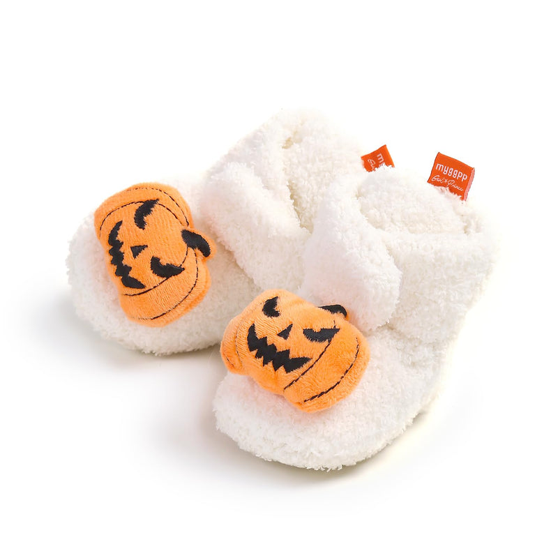 Halloween Pumpkin Infant Cozy Fleece Sock Slippers