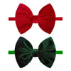 Christmas Baby Bows Headbands Infants -Toddlers 2Pcs