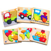 SKYFIELD Wooden Vehicle Puzzles for 1 2 3 Years Old Boys Girls Toddler Educational Developmental Toys