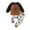 Western Cow Print Set Fall Winter Clothes 0-6 Months