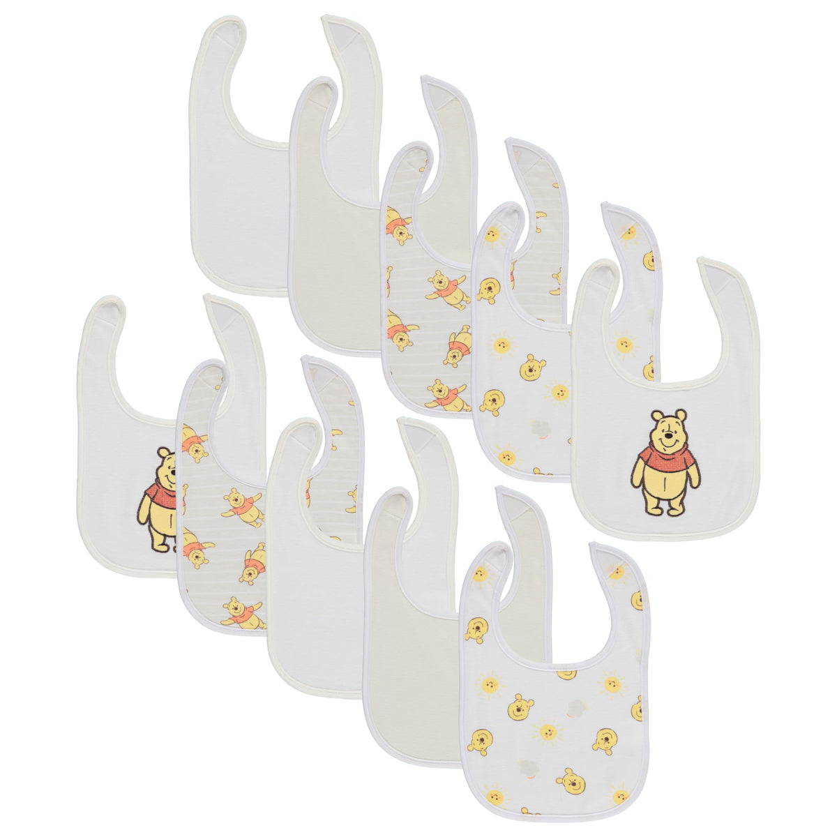 10-Pack Winnie the Pooh Baby Bibs