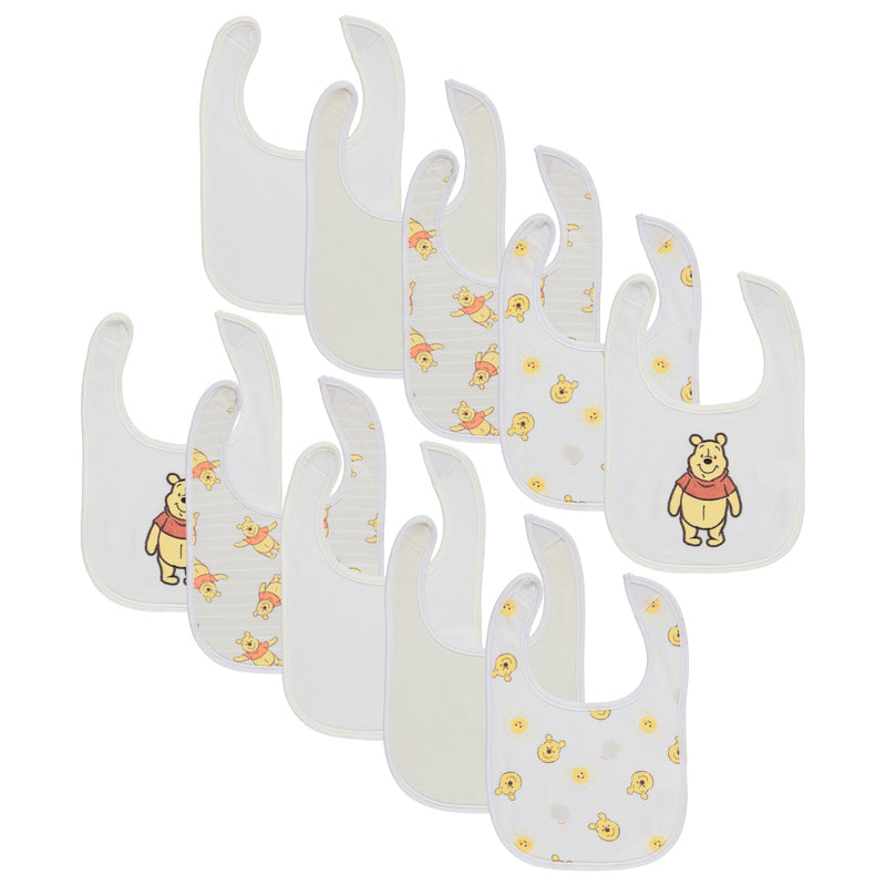 10-Pack Winnie the Pooh Baby Bibs
