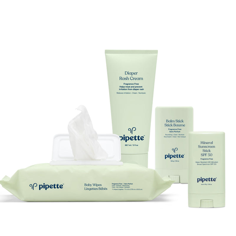 Pipette Baby Travel Essentials Bundle Clean