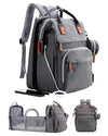 Diaper Bag Backpack with Changing Station Extra Large / Deep Gray