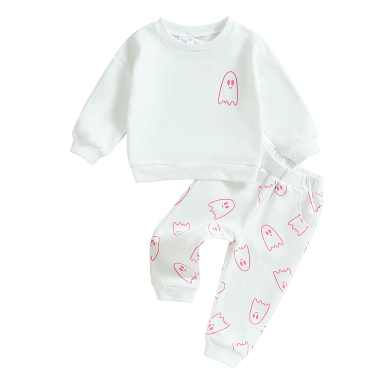 Toddler Halloween Clothes Pumpkin Shirt Ghost Sweats 6-12 Months