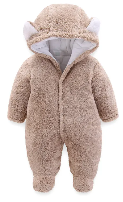 Bear-Ear Fleece Snowsuit