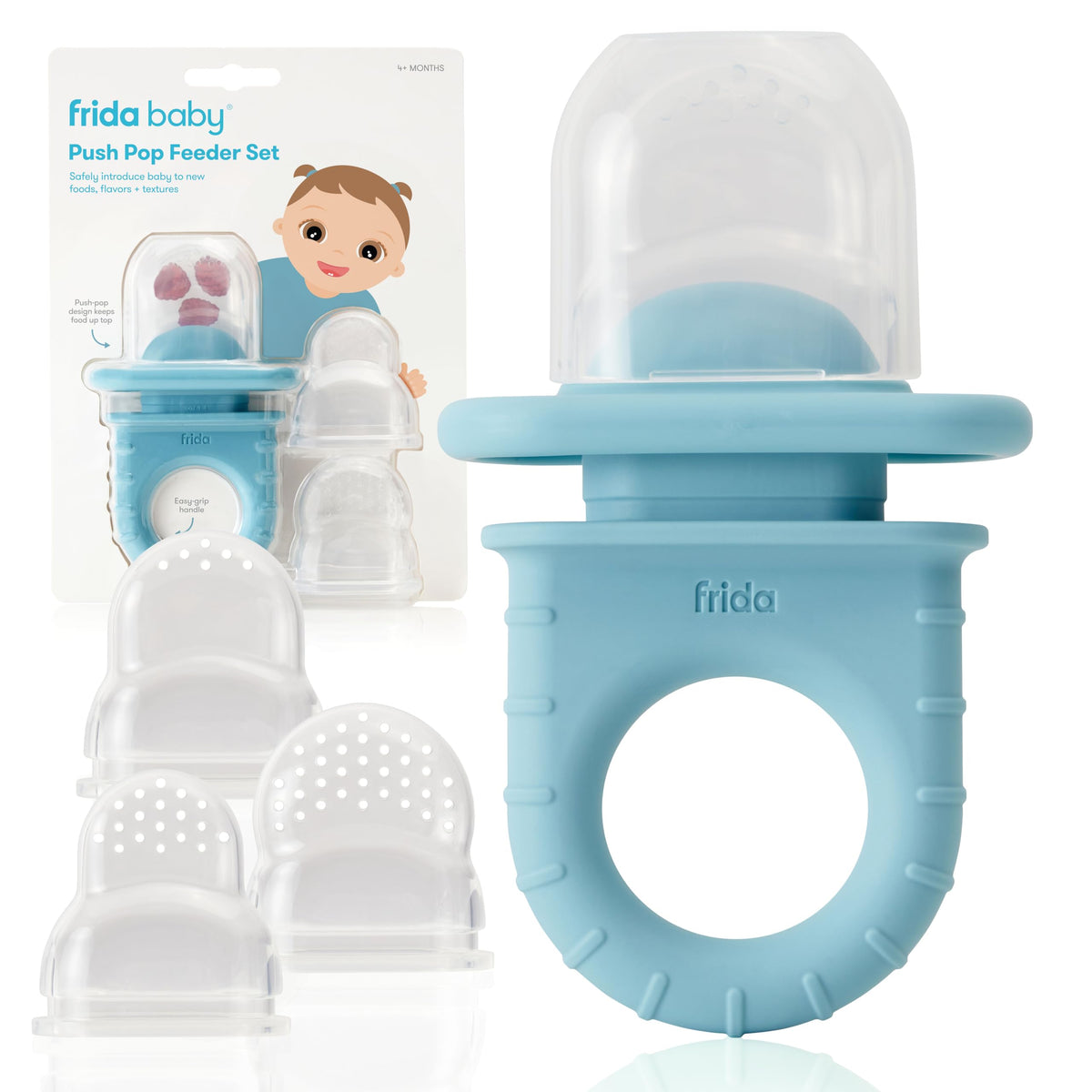 Frida Baby Push Pop Fruit Feeder | 3 Count Blue