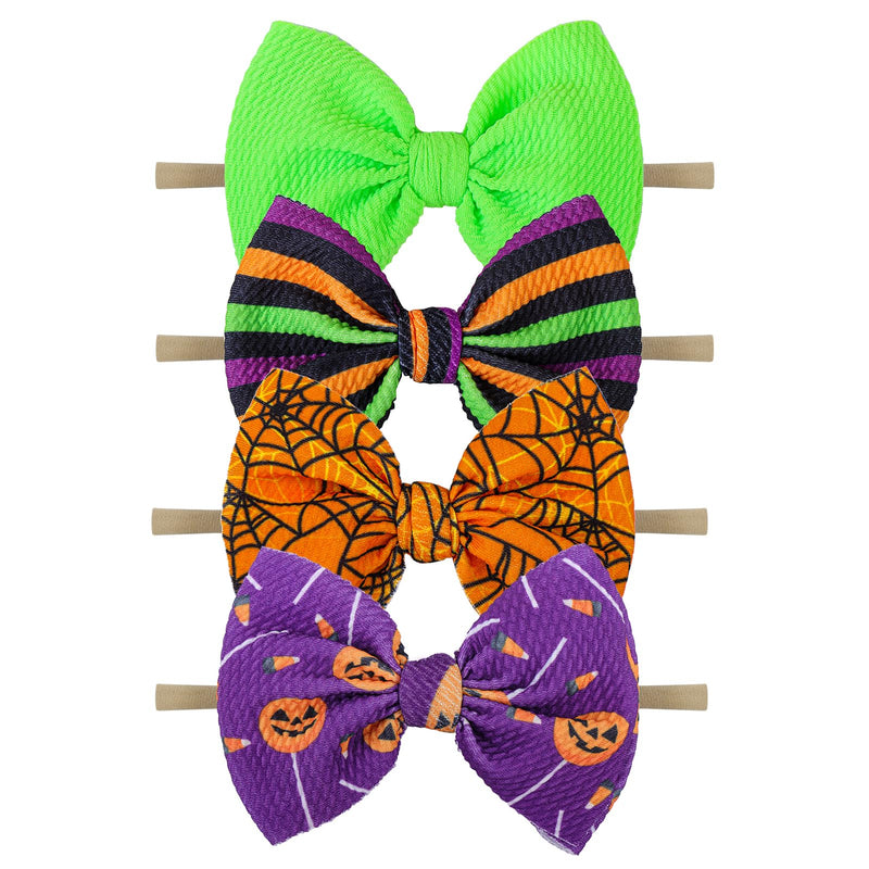 Halloween Hair Bows Headbands Baby Bows 4 Pcs